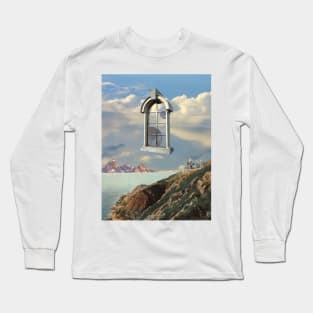 Locked In The Tower - Surreal/Collage Art Long Sleeve T-Shirt